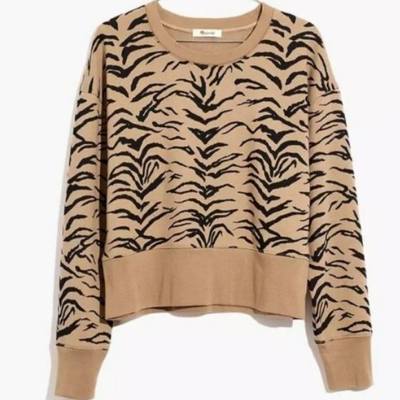 Madewell Tiger Striped Sweatshirt Sweater XS - Picture 1 of 6